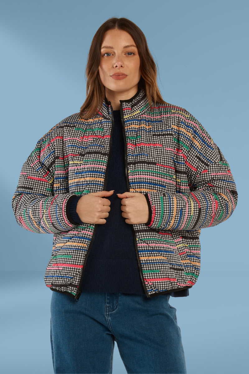 ジャケット・アウター BEEDEN SWITCHING RIB 2WAY PUFFER JACKET Betty-Basics-Finch-Reversible-
