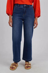 Elm Izzy Wide Leg Jeans Extra Dark Blue Wash From BoxHill