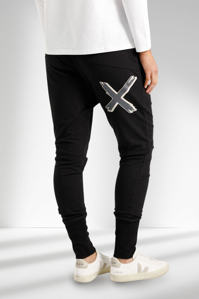 Home-lee Apartment Pants - Black with White X