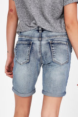Junkfood Jeans Dina Long Shorts Blue From BoxHill