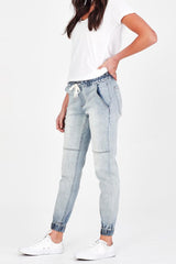 Junkfood Jeans Jazmin Pale Blue Jogger Jeans From BoxHill