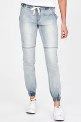 Junkfood Jeans Jazmin Pale Blue Jogger Jeans From BoxHill