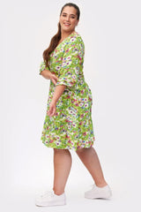 Lemon Tree Malaya Dress Green Print From BoxHill