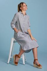 Madly Sweetly Hotline Shirt Dress Black Stripe From BoxHill