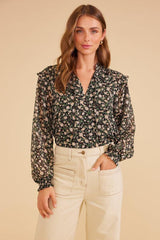Minkpink Lily Blouse Black Floral From BoxHill