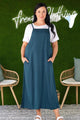 PRE-ORDER Freez Apron Dress Teal From BoxHill