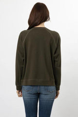 Stella and Gemma Folk Floral Everyday Sweater Khaki From BoxHill
