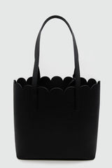 Stella and Gemma Scallop Tote Bag Black One Size Black From BoxHill