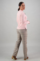 Vassalli High Neck Top with Side Splits Sweet Pink From BoxHill