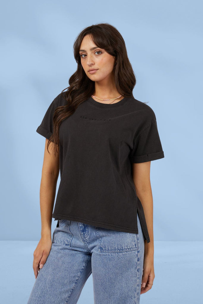 All About Eve AAE Washed Tee Washed Black From BoxHill