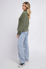 All About Eve Missy Oversized Knit Khaki From BoxHill
