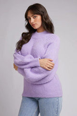 All About Eve Missy Oversized Knit Lilac From BoxHill