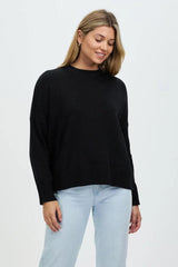 All About Eve Slouchy Knit Black From BoxHill