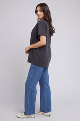 All About Eve Wild Moon Tee Washed Black From BoxHill