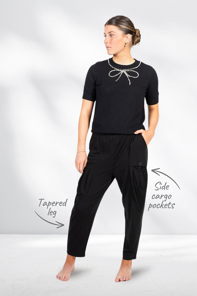 Antler Bohdi Button Pants Black From BoxHill