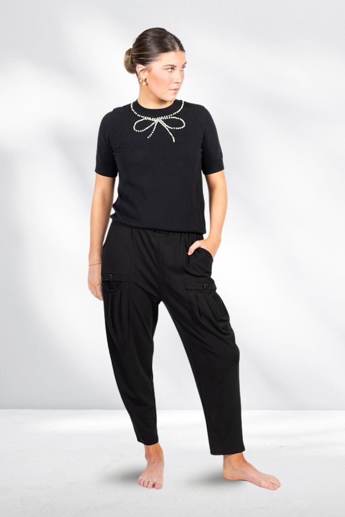 Antler Bohdi Button Pants Black From BoxHill