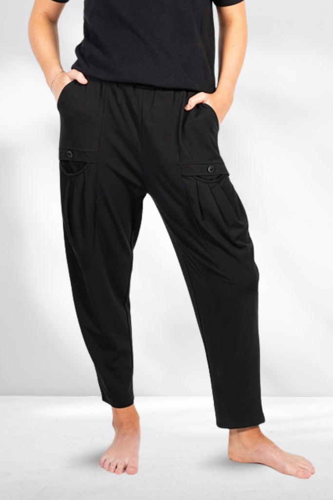 Antler Bohdi Button Pants Black From BoxHill
