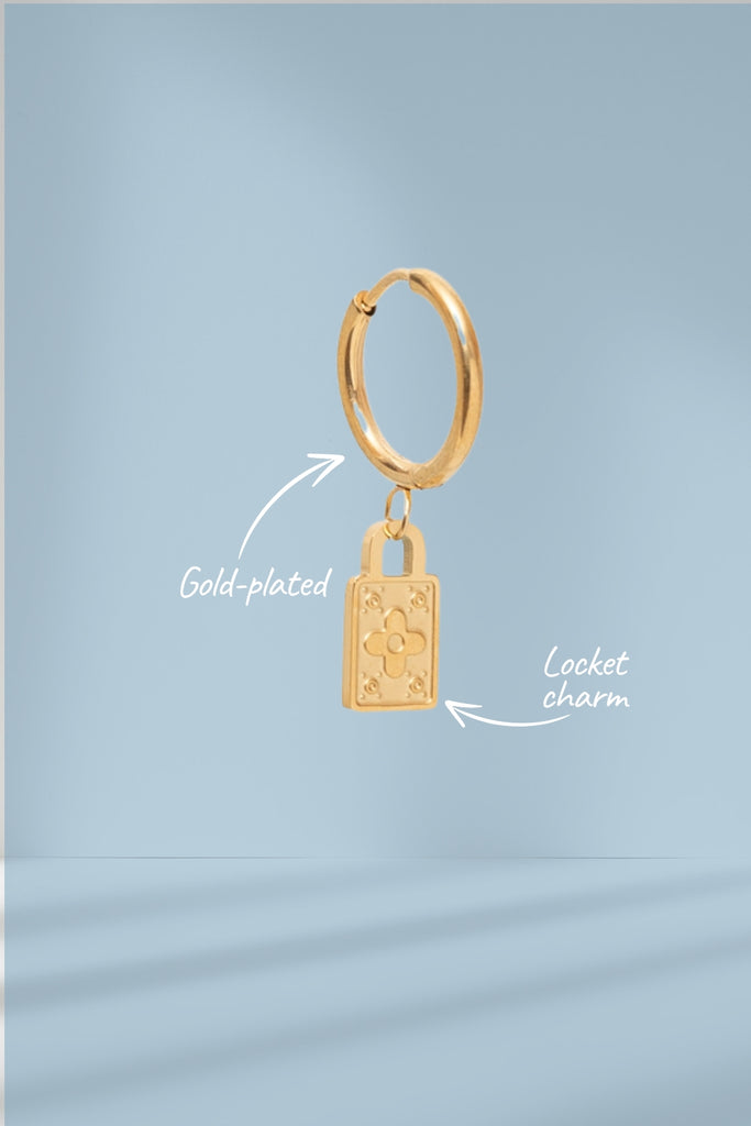 Antler Locket Earrings Gold From BoxHill