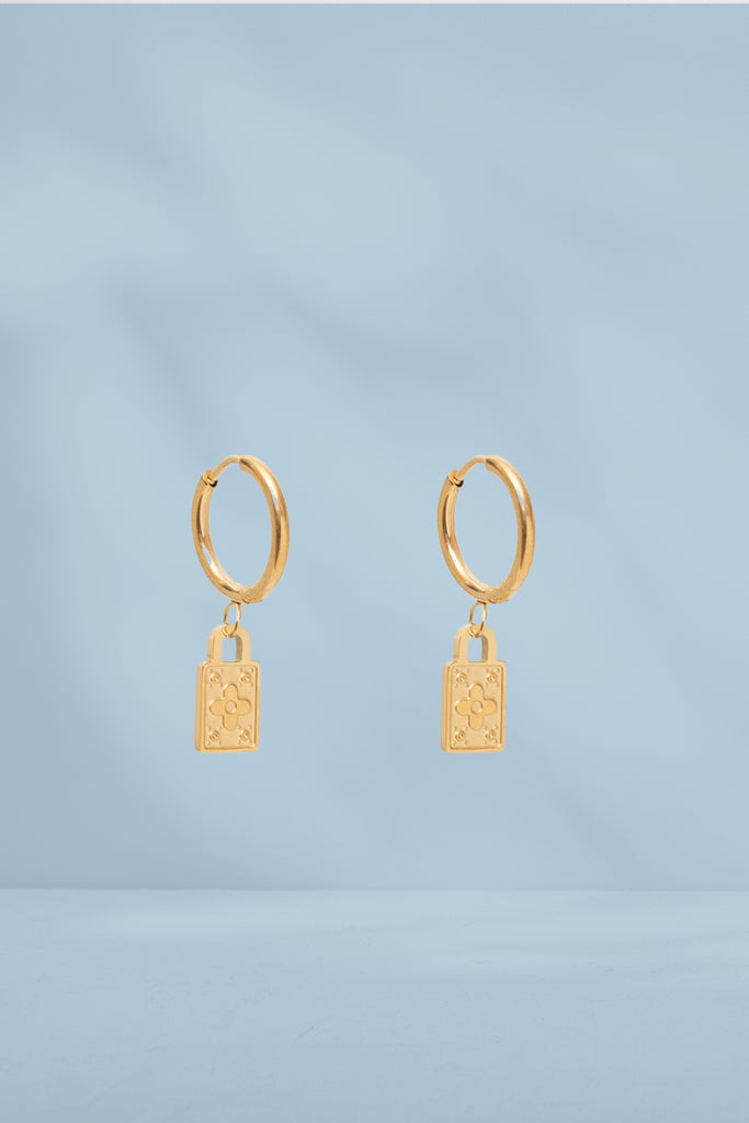 Antler Locket Earrings Gold From BoxHill