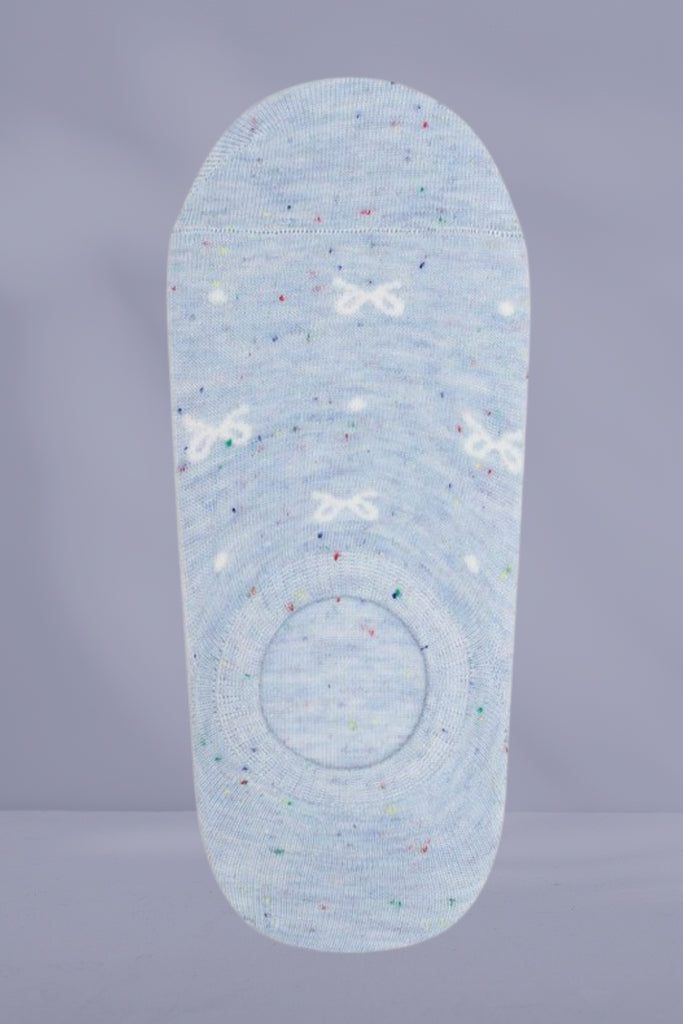 Antler No Show Socks Bow Sprinkle Blue From BoxHill