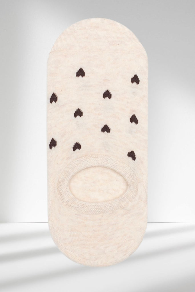 Antler No Show Socks Oat Heart From BoxHill