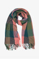 Antler Whimsical Check Scarf Coral Green From BoxHill