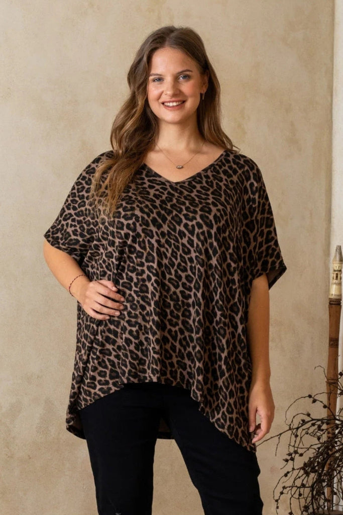 PRE-ORDER Bee Maddison Hazel Top Leopard From BoxHill