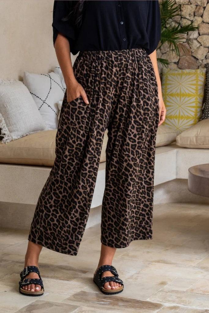 PRE-ORDER Bee Maddison Sammie Pants Leopard From BoxHill