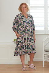 Bee Maddison Violet Floral Dress Pink Lilac From BoxHill