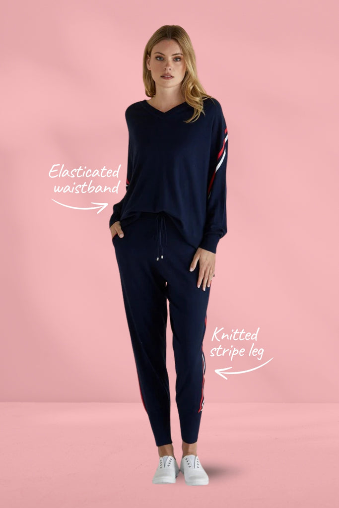 Betty Basics Aida Knit Pants Navy From BoxHill