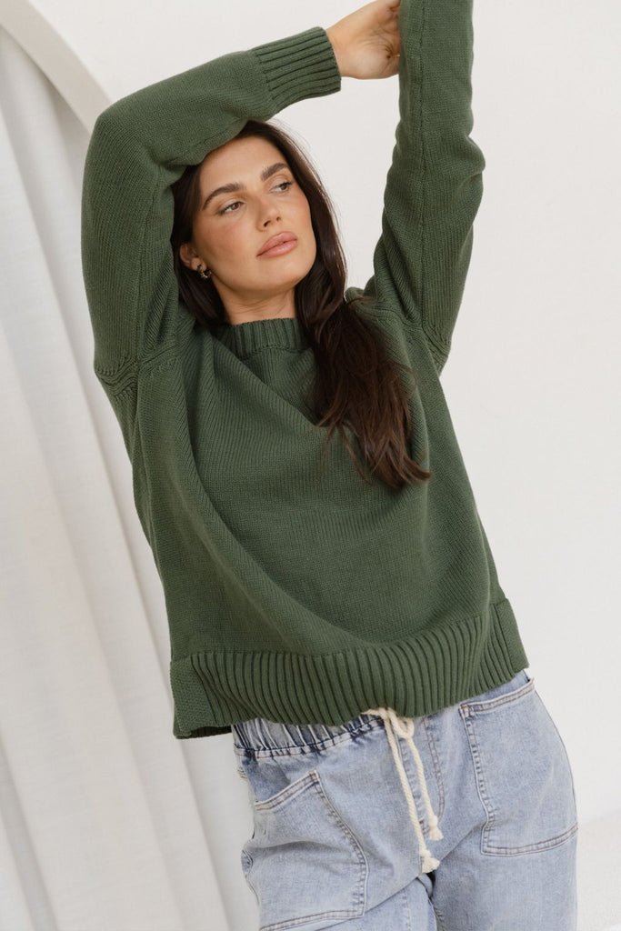 Betty Basics Andy Sweater Dark Green From BoxHill