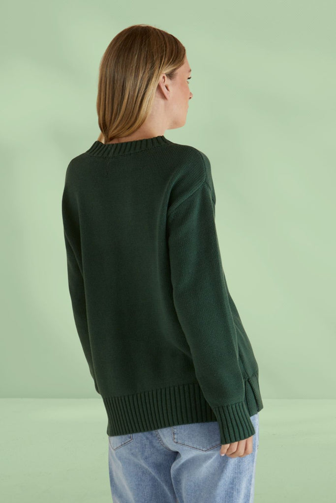 Betty Basics Andy Sweater Dark Green From BoxHill