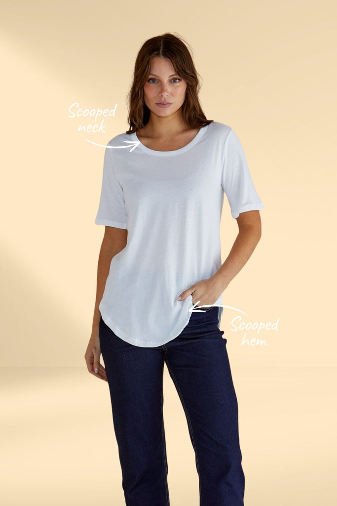 Betty Basics Ariana Tee White From BoxHill