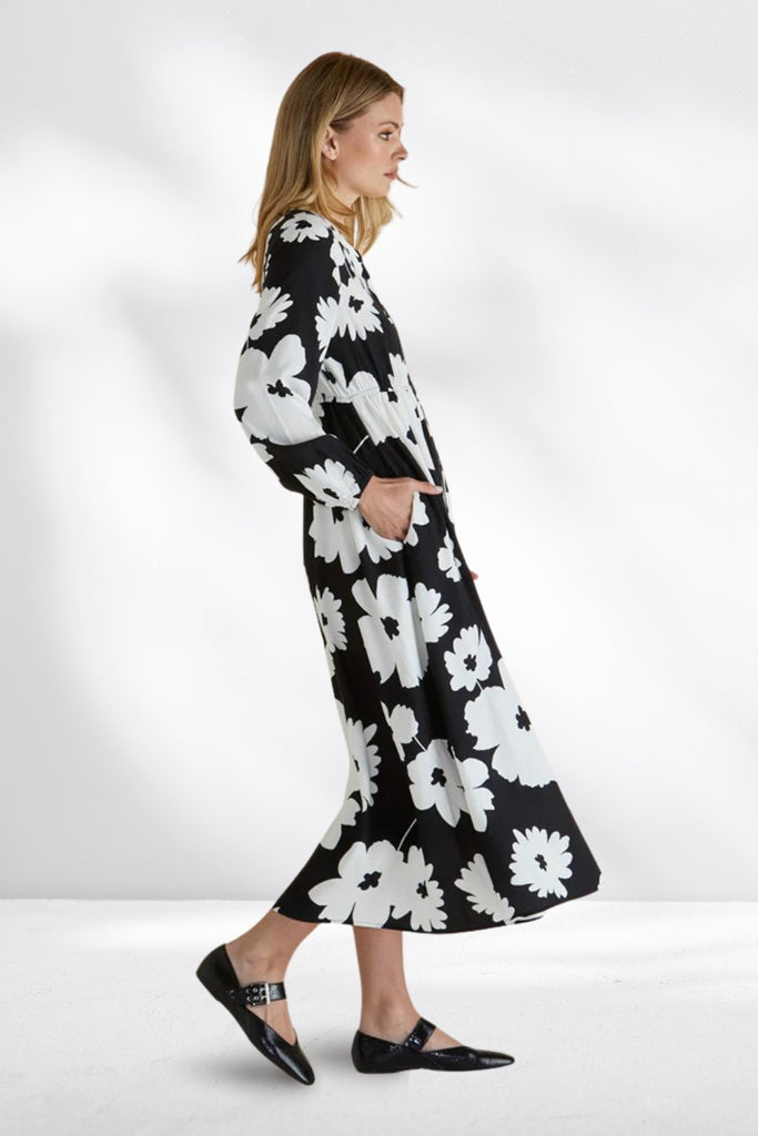 Betty Basics Aries Dress Mono Floral From BoxHill