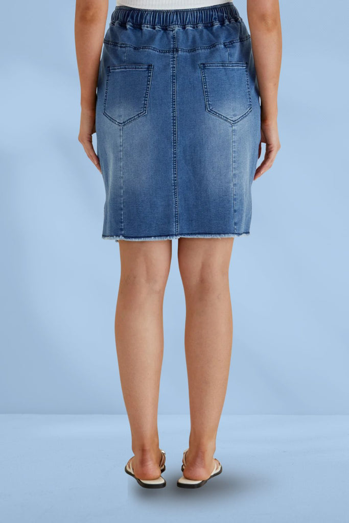 Betty Basics Augie Denim Skirt Denim Blue From BoxHill