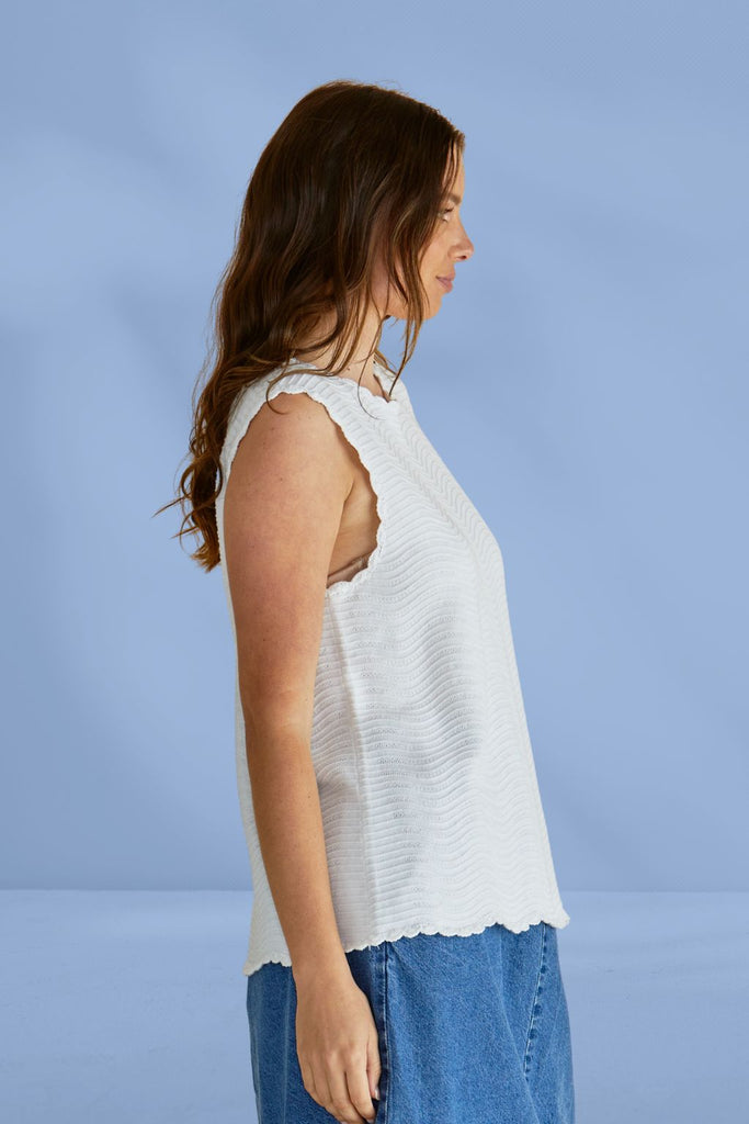 Betty Basics Aviva Tank White Stripe From BoxHill