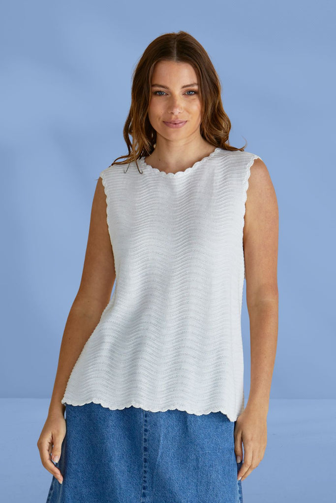 Betty Basics Aviva Tank White Stripe From BoxHill