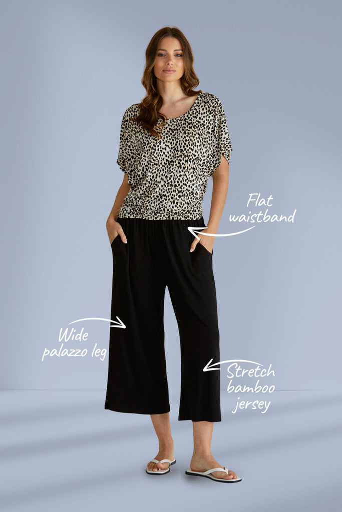 Betty Basics Crystal Crop Joggers Black From BoxHill