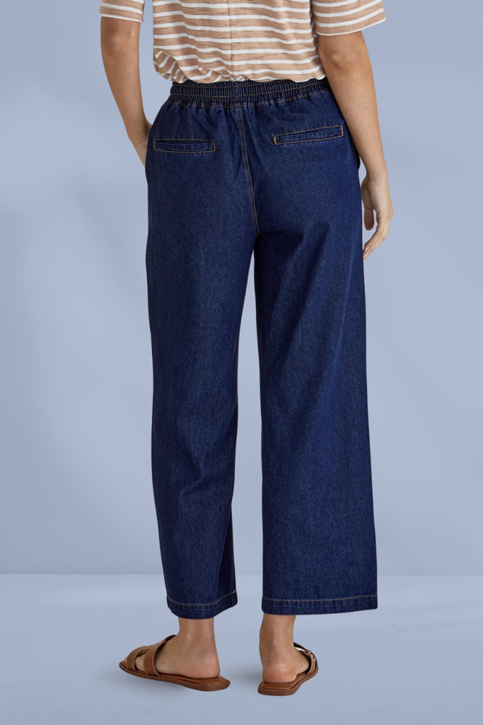 Betty Basics Drapey Denim Joggers Sapphire From BoxHill