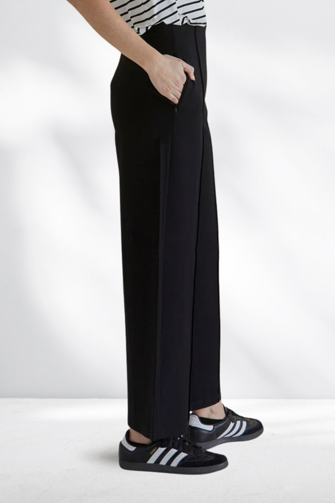 Betty Basics Elodie Wide Leg Ponte Pants Black From BoxHill