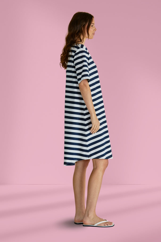 Betty Basics Eloise T Shirt Dress Navy Stripe From BoxHill