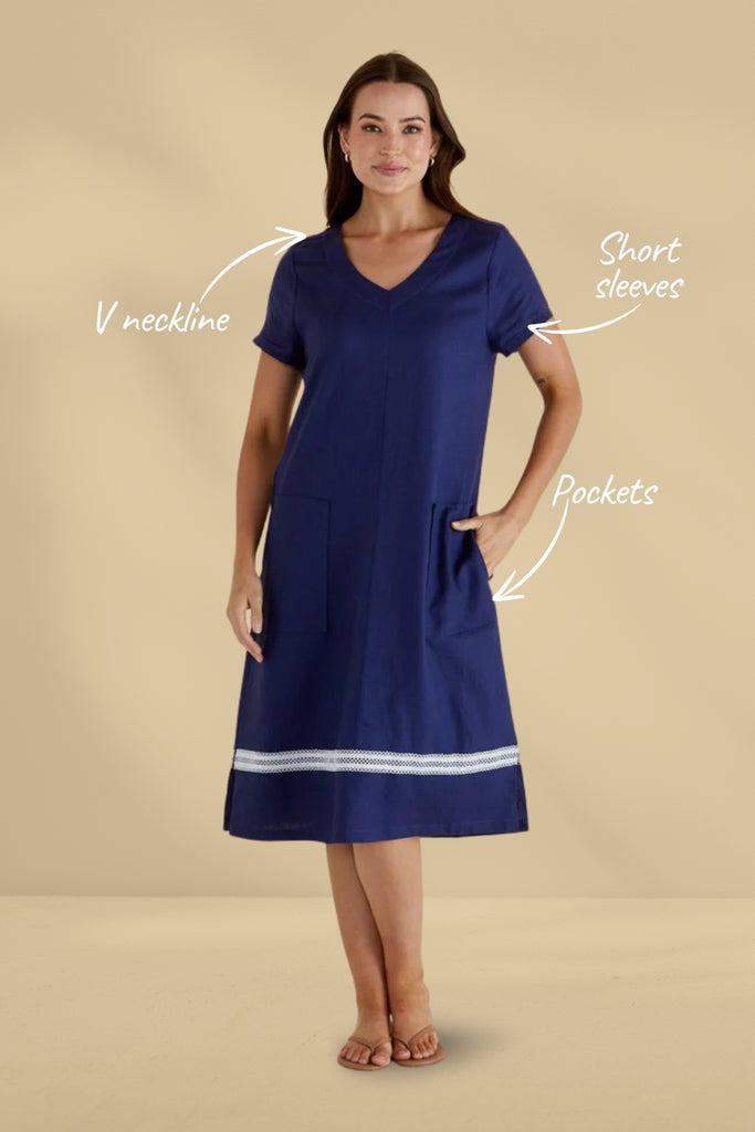 Betty Basics Elwood Dress Navy From BoxHill