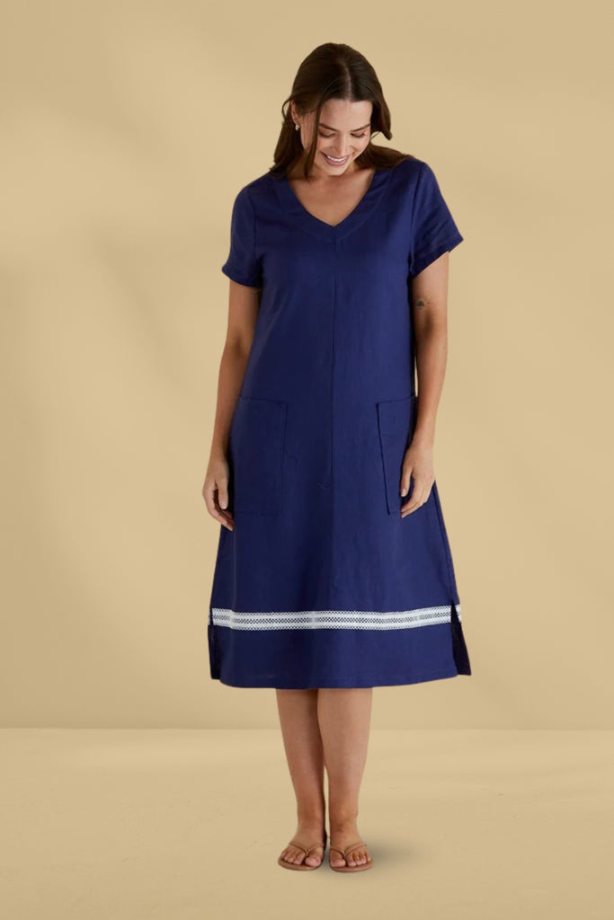 Betty Basics Elwood Dress Navy From BoxHill