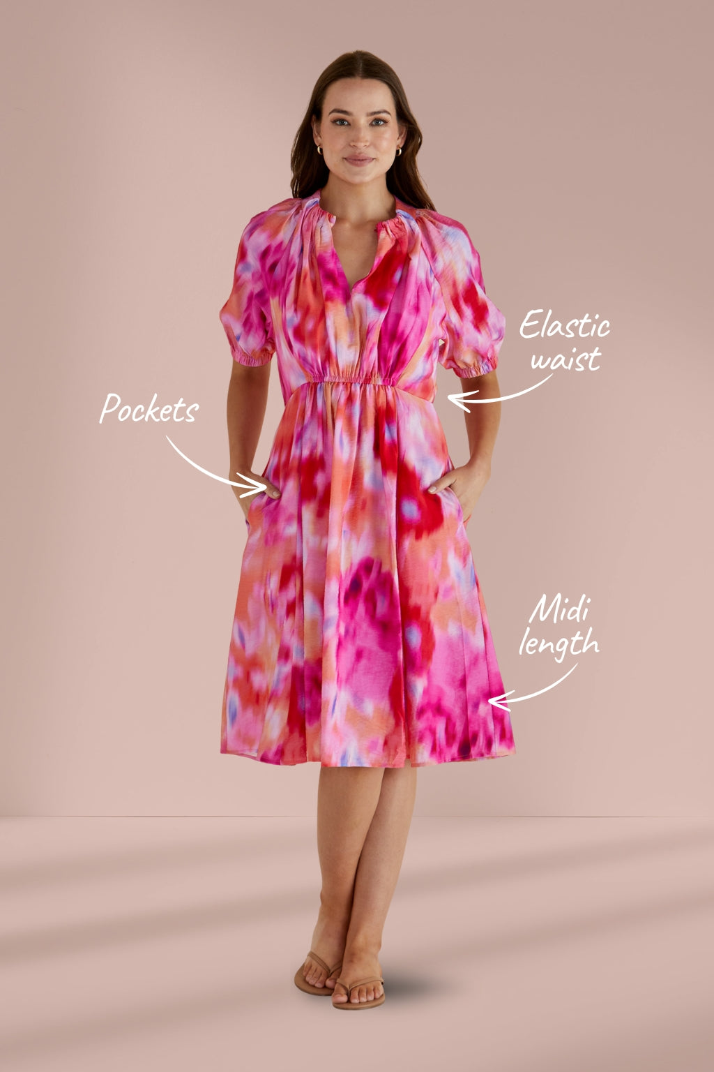 Betty Basics Emery Dress Floral Abstract Betty Basics