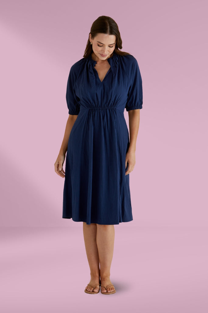 Betty Basics Emery Dress Navy Blue From BoxHill