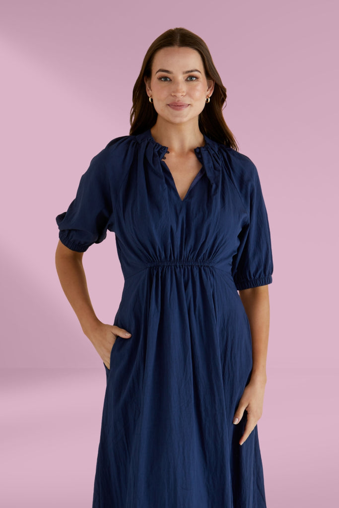 Betty Basics Emery Dress Navy Blue From BoxHill