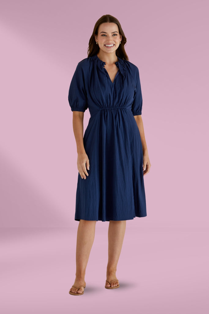 Betty Basics Emery Dress Navy Blue From BoxHill