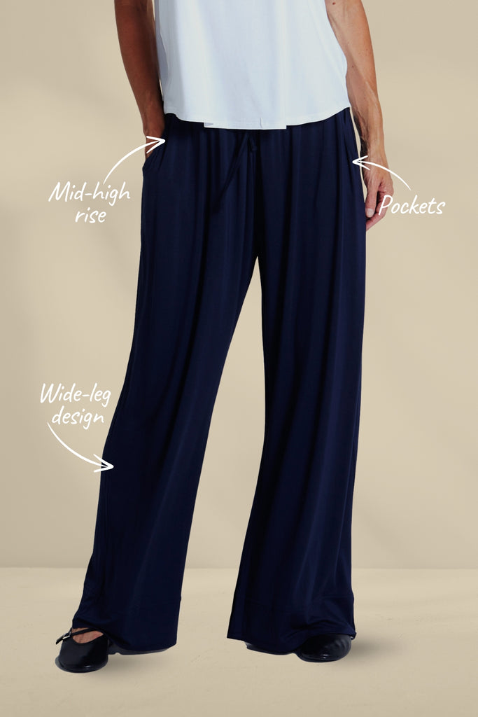 Betty Basics Ginnie Bamboo Pants Navy From BoxHill