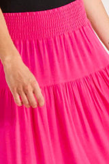 Betty Basics Ibiza Tiered Skirt French Rose From BoxHill