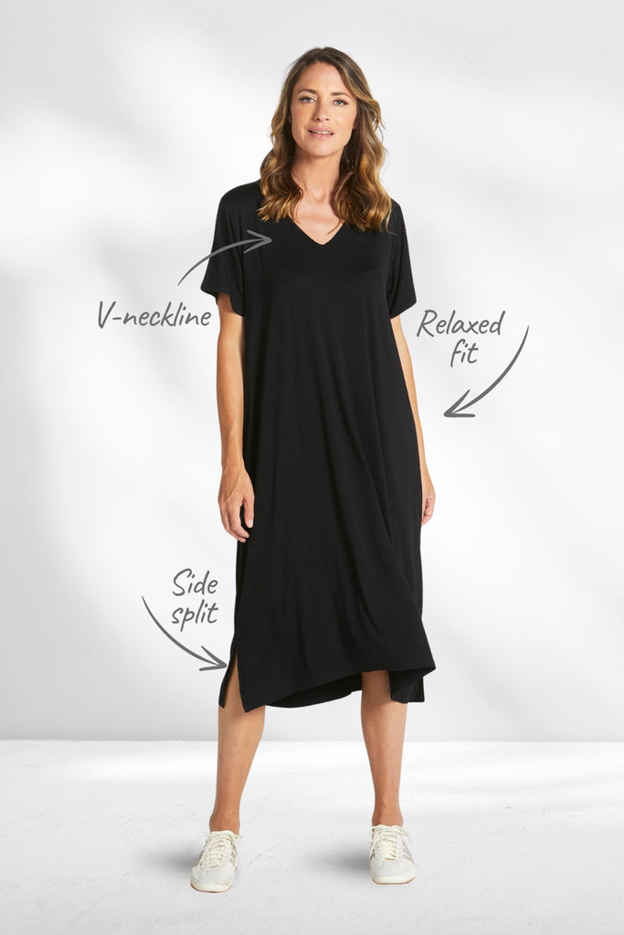 Betty Basics Irena Bamboo Dress Black From BoxHill